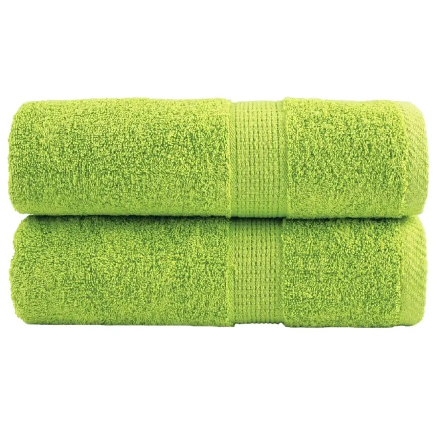vidaXL Premium-Seiftücher 2 Stk ApfelGrün 30x30 cm 600 g/m2 Baumwolle