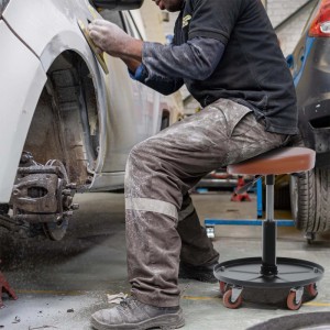 Xpotool Höhenverstellbarer Werkstattstuhl Rollhocker Rollsitz Werkstatthocker