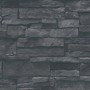 Livingwalls Vliestapete in Steinoptik, schwarz und anthrazitgrau. Dekorative Wandgestaltung mit natürlicher Struktur.