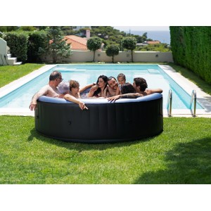 MSpa Comfort Bergen AirJet: Aufblasbarer Whirlpool mit Hydromassage für Garten oder Terrasse mit mehreren Personen.