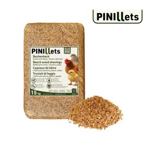 PINI Buchenhack Mittel 300 kg Einstreu für Hühner & Küken