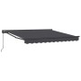vidaXL Einziehbare Markise Anthrazit 300x250 cm aus Polyester und Metall, manuell bedienbar.