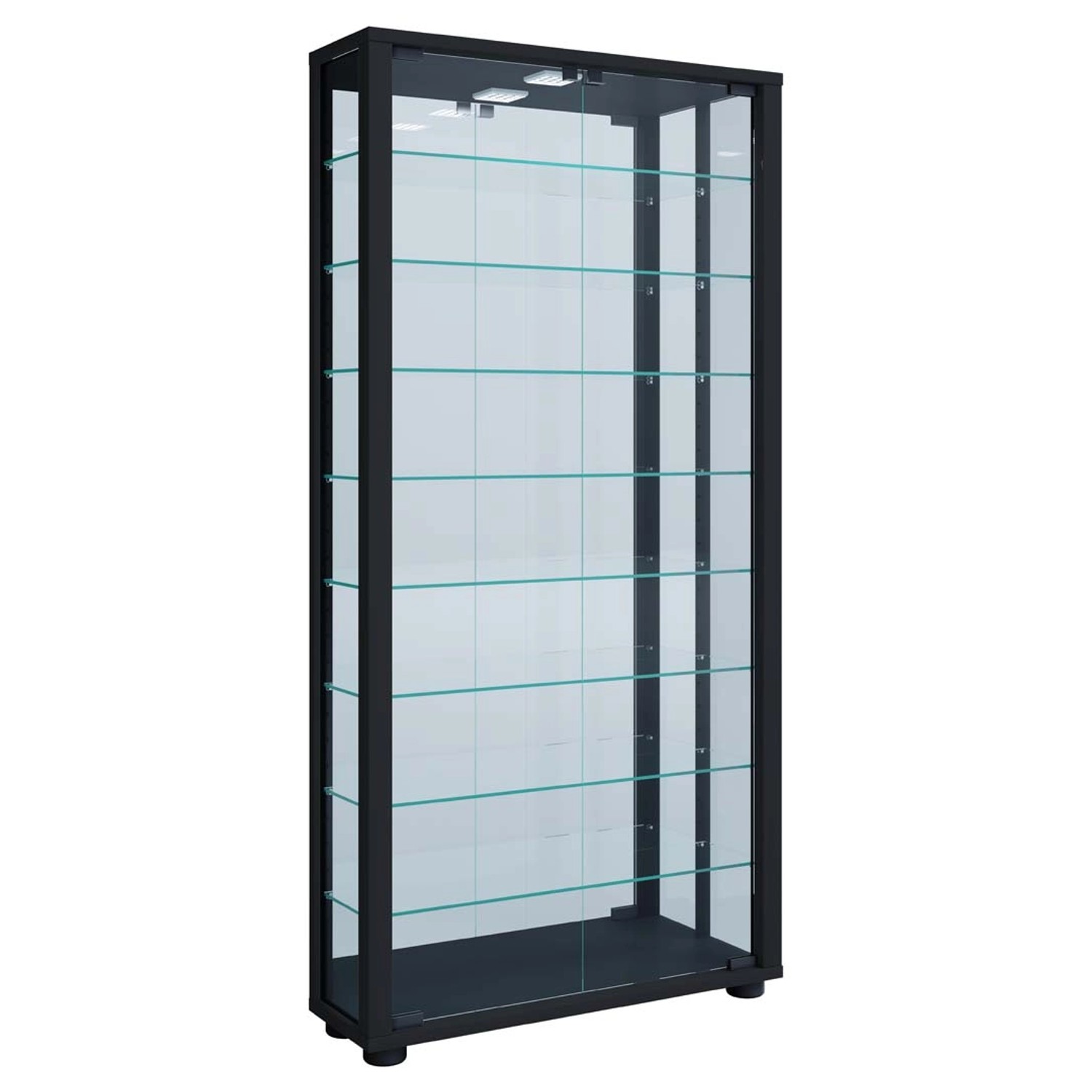 ebuy24 VitrosaMaxi Vitrinenschrank Wandhängend mit Spiegel 2 Glastüren Inkl günstig online kaufen