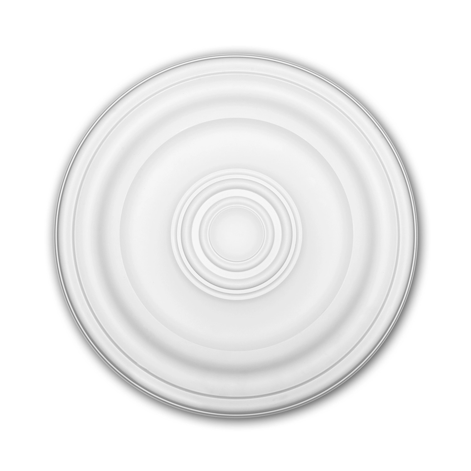 PROFHOME 156050 RoSette aus Polyurethan DeckenroSette Zierelement 40,4 cm 40,4 cm x 3,8 cm Weiß