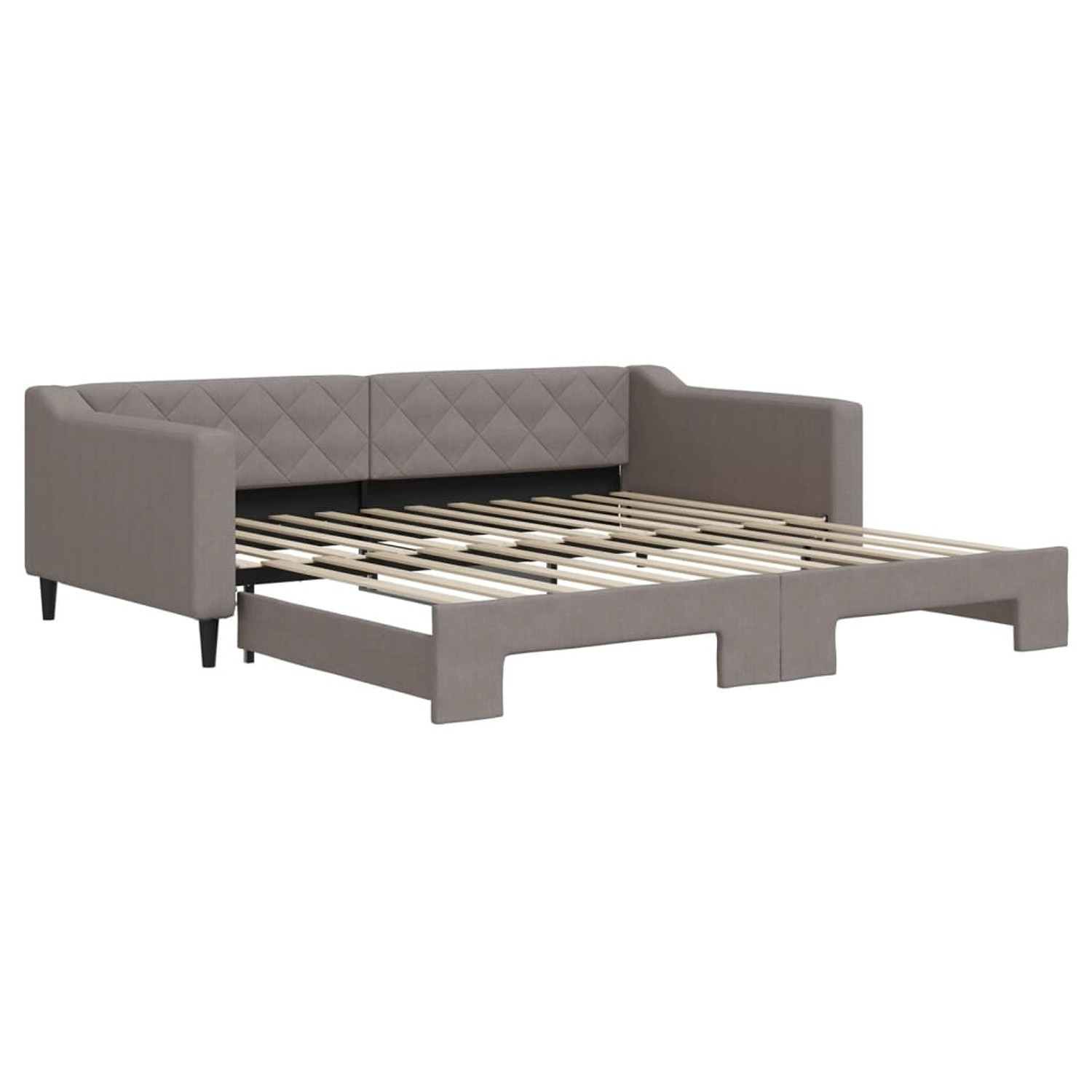 vidaXL Tagesbett Ausziehbar Taupe 100x200 cm Stoff1898700 günstig online kaufen