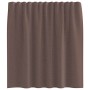 Braune Voile Vorhänge mit Stangentaschen, 2er-Set, aus leicht transparentem Polyesterstoff.