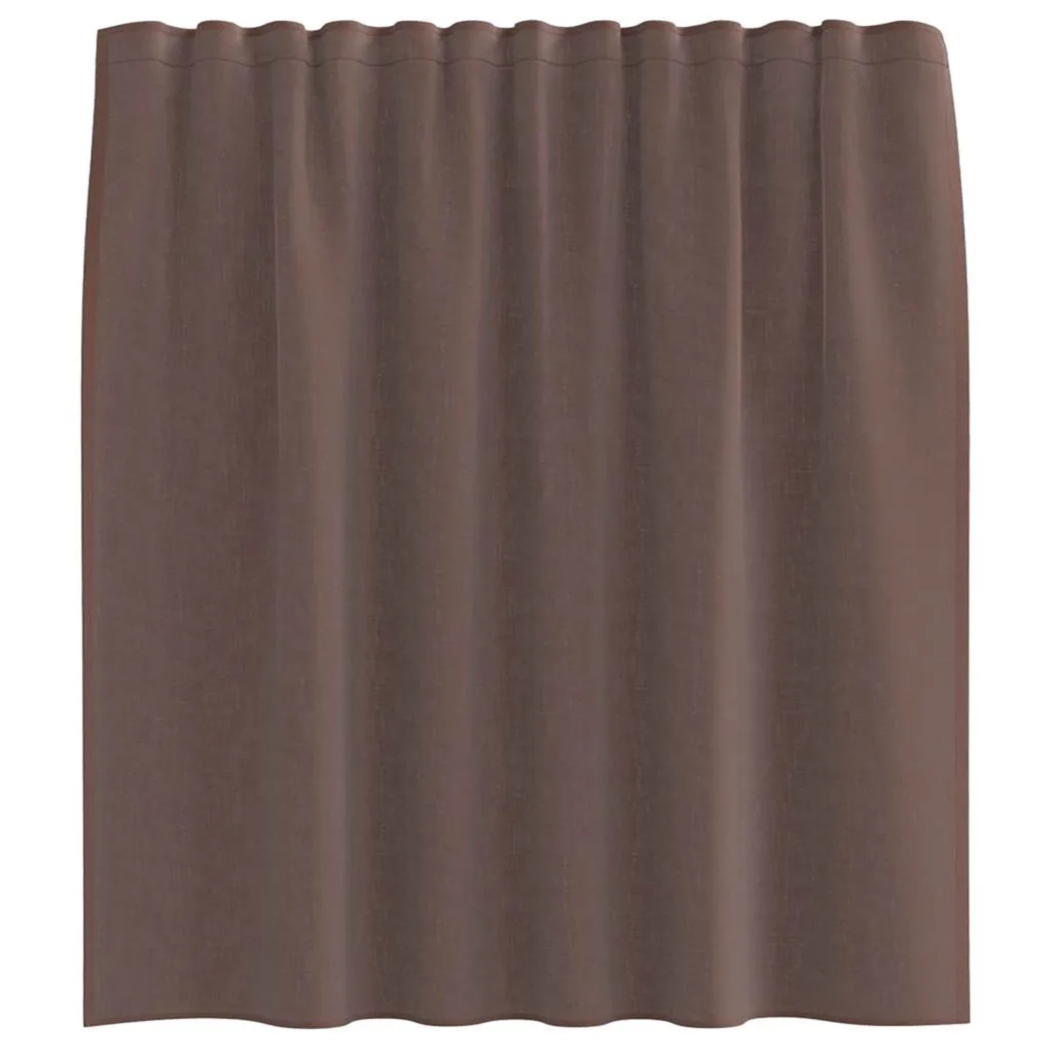 Braune Voile Vorhänge mit Stangentaschen, 2er-Set, aus leicht transparentem Polyesterstoff.
