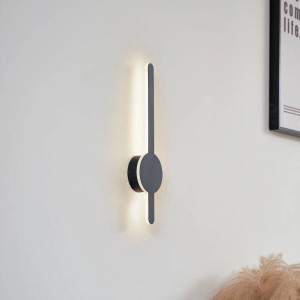 Moderne Lindby LED Wandleuchte Borian, schwarz, 1-flammig für Wohnzimmer.