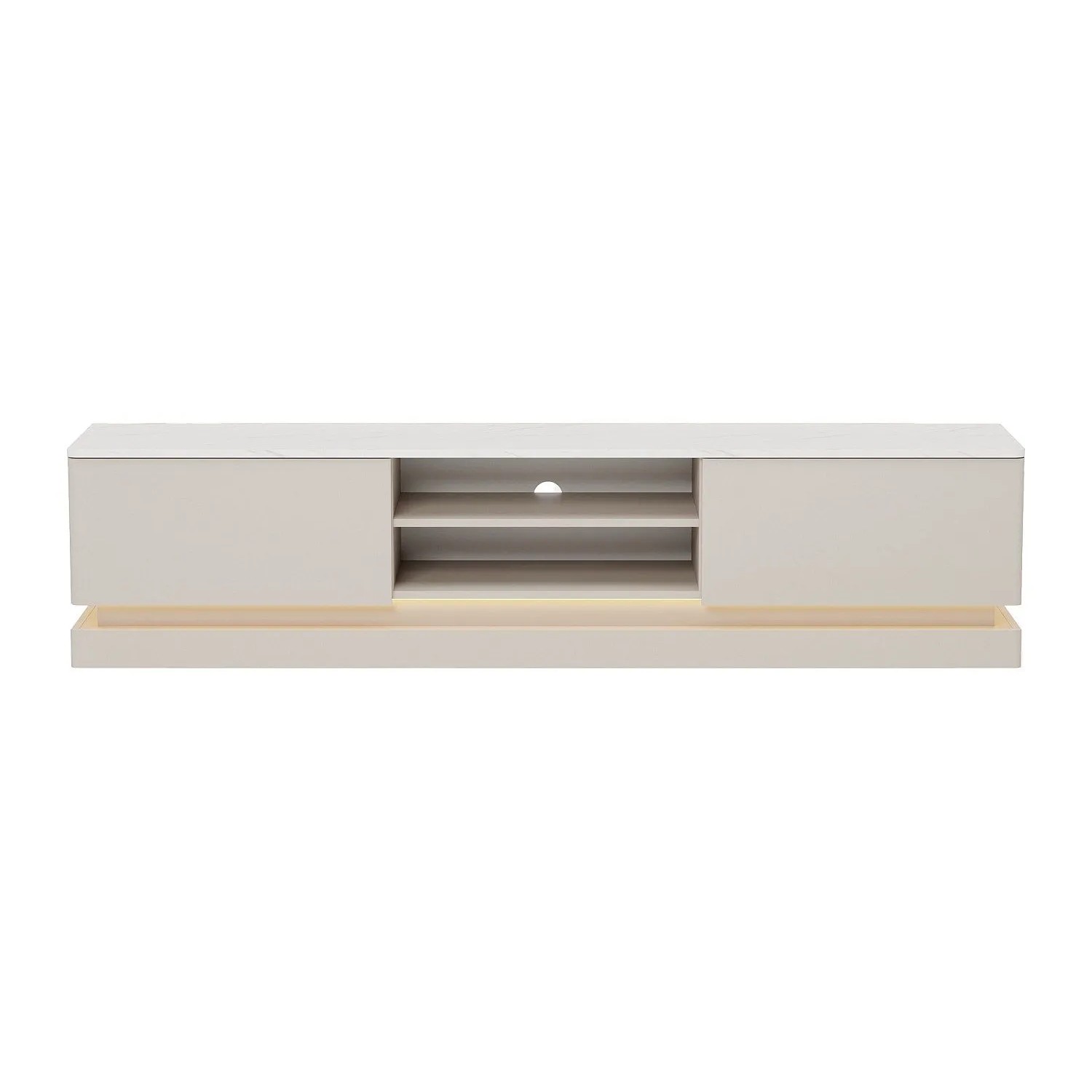 Vente-unique Tv-Board Devika Beige  Weiß 190 cm