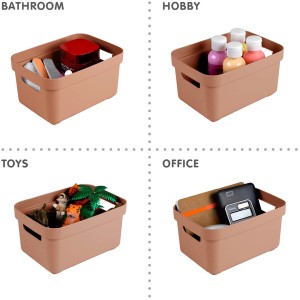 Sunware Aufbewahrungsbox Sigma Home 2,5 l Terra für Bad, Hobby, Spielzeug und Büro.