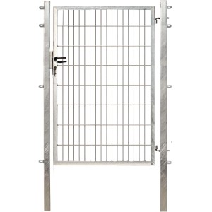 Einzeltor für Doppelstabmattenzaun Verzinkt 160 cm x 100 cm
