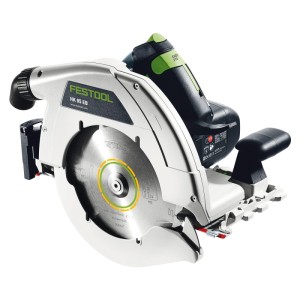 Festool Handkreissäge HK 85 EB-Plus mit 230 mm Sägeblatt in Silber-Grün. Leistungsstarkes Elektrowerkzeug für Holzarbeiten.
