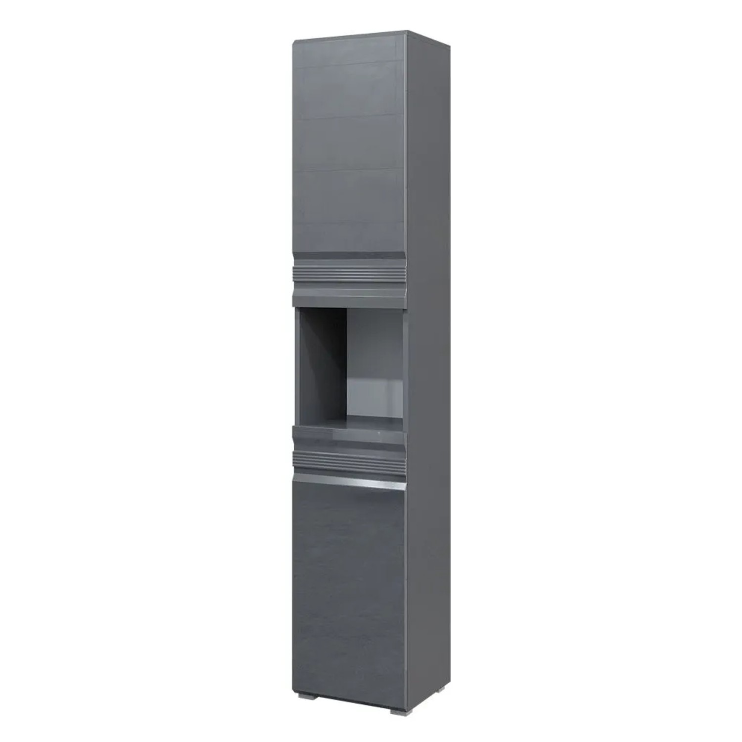 Vicco Badschrank Fredd Anthrazit Hochglanz 36 x 191