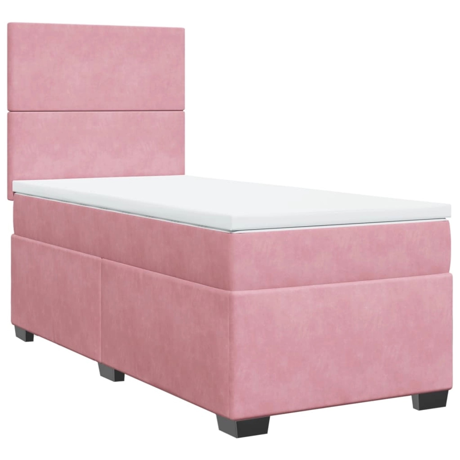 vidaXL Boxspringbett mit Matratze Rosa 90x190 cm Samt2099307 günstig online kaufen