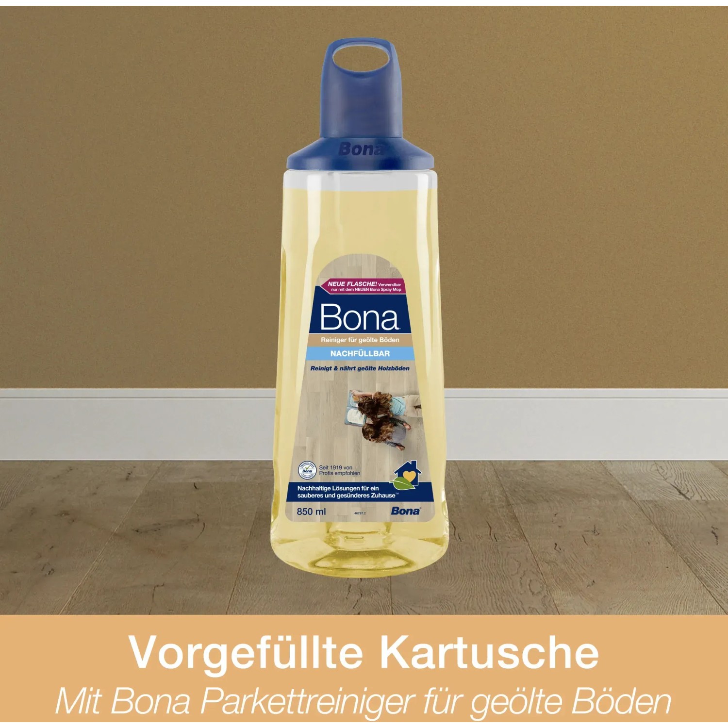 Bona Premium Spray Mop Reiniger für geölte Holzböden, 850ml Kartusche.