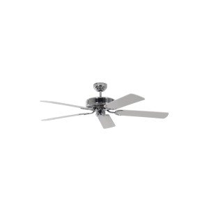 Pepeo Deckenventilator Potkuri, Stahl/Weiß, 132 cm mit Zugkette.