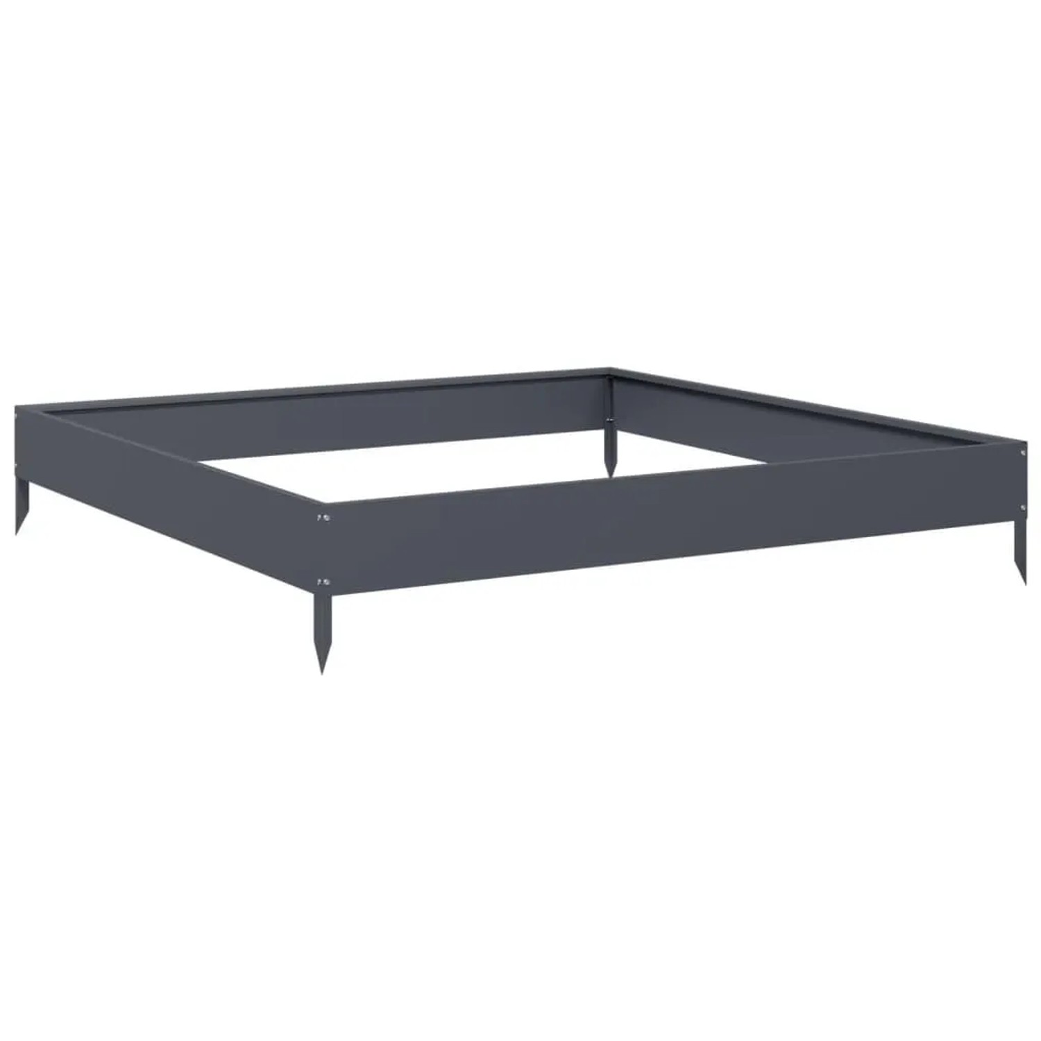 vidaXL Hochbeet Anthrazit 100x100x18,5 cm Stahl 851012