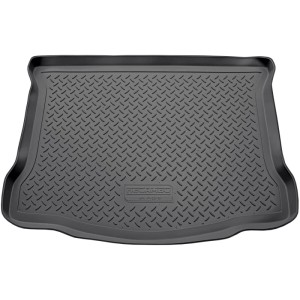 Schwarze Gummi Kofferraumwanne mit Rand für Ford KUGA I (2008-2013), passgenaues Autozubehör.