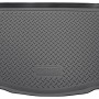 Schwarze Gummi Kofferraumwanne mit Rand für Ford KUGA I (2008-2013), passgenaues Autozubehör.