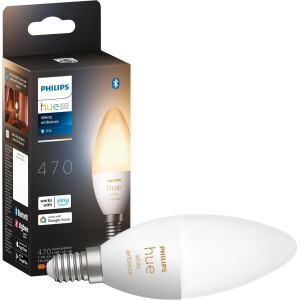 Philips Hue E14 LED Lampe White Ambiance Kerze, 470 lm, 1er-Pack. Smarte Beleuchtung für Ihr Zuhause.