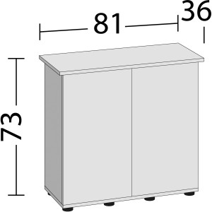 Weißer Juwel Aquariumunterschrank SBX Rio 125 mit Stauraum für Aquarienzubehör.