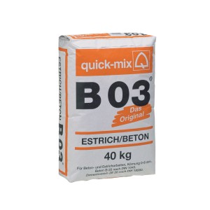 Sack Quick-Mix Estrichbeton 40kg, Trockenmörtel für Beton- und Estricharbeiten.