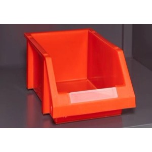 Rote Stapelbox (23,5x15x11 cm) für Jet-Line Kleinteileschrank Kirow.