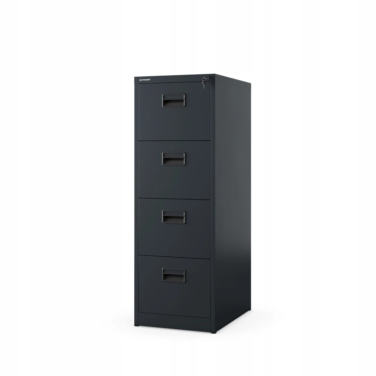 Jan Nowak Aktenschrank mit 4 Schubladen SARA V4 132 x 46 x 62 cm Anthrazit