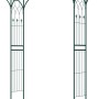 Grüner Costway Rosenbogen aus Metall mit Torbogen für den Garten, 205x52x205cm.