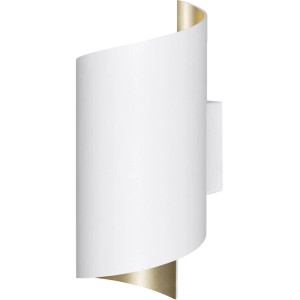 Ledvance Smart+ WiFi Wandleuchte Orbis Wall Twist, weiß/gold, dimmbar.