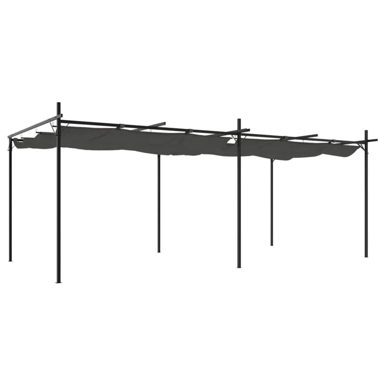 vidaXL Pergola mit Schiebedach Anthrazit 589x292x230 cm 360122