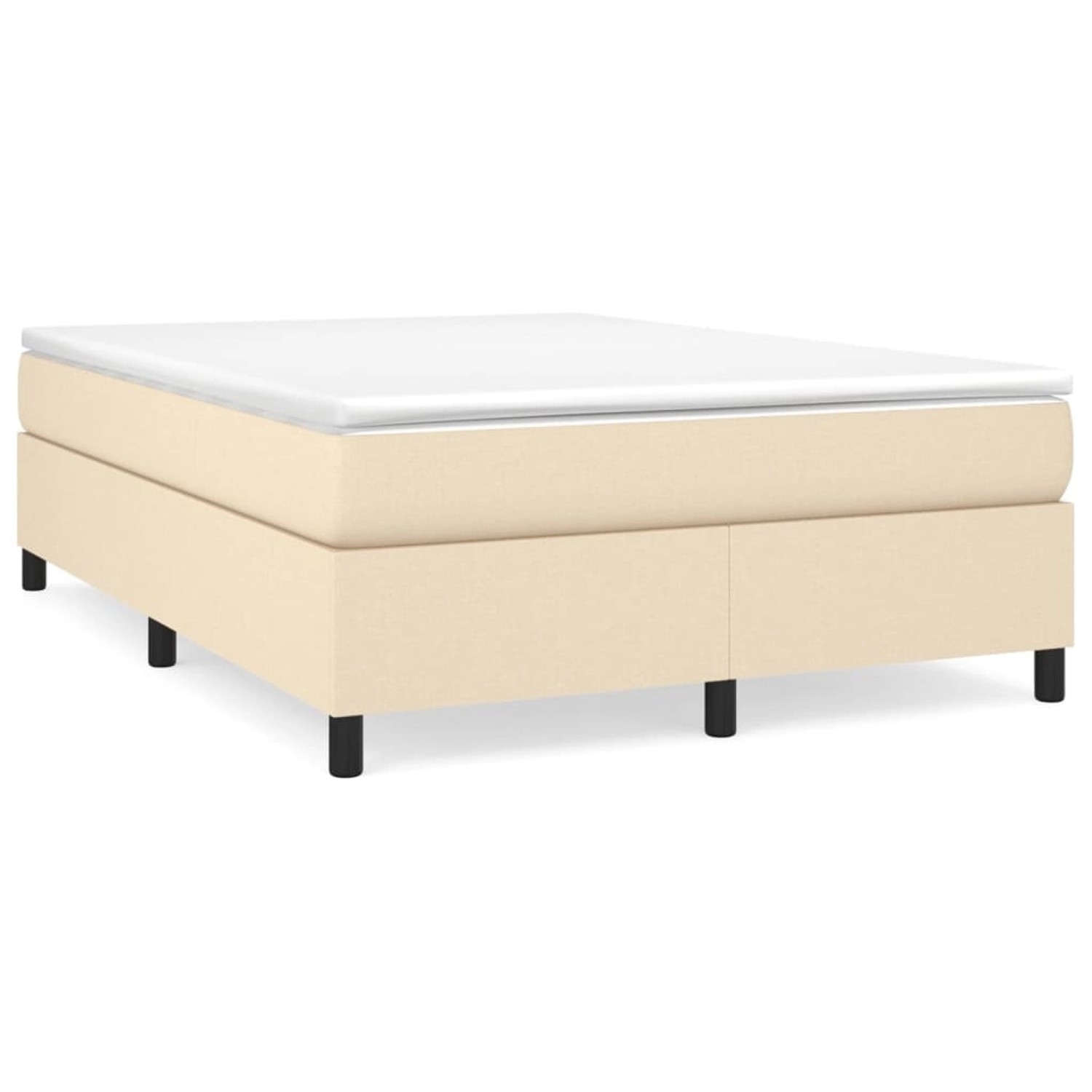 vidaXL Boxspringbett mit Matratze Creme 140x200 cm Stoff1379010 günstig online kaufen