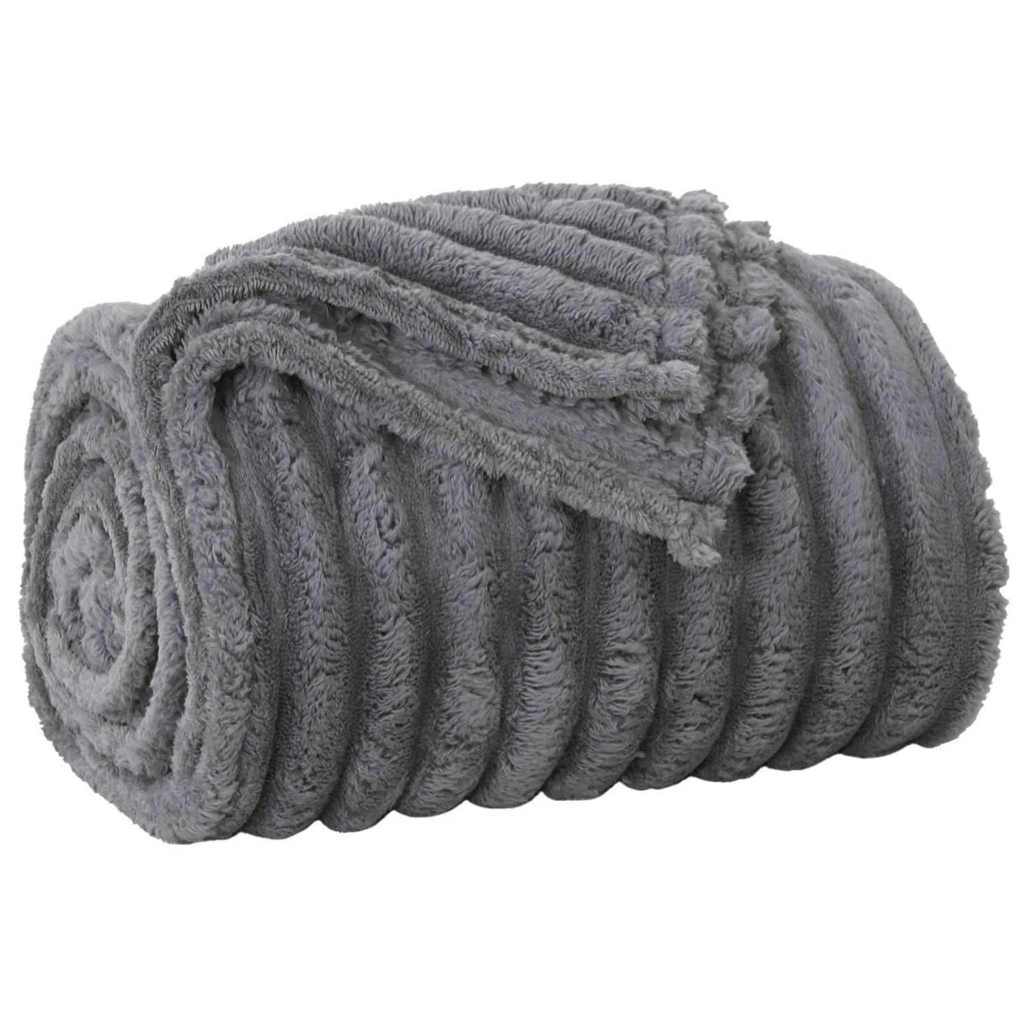 vidaXL Wohndecken 6 Stück Dunkelgrau 200 x 150 cm Fleece 42016874