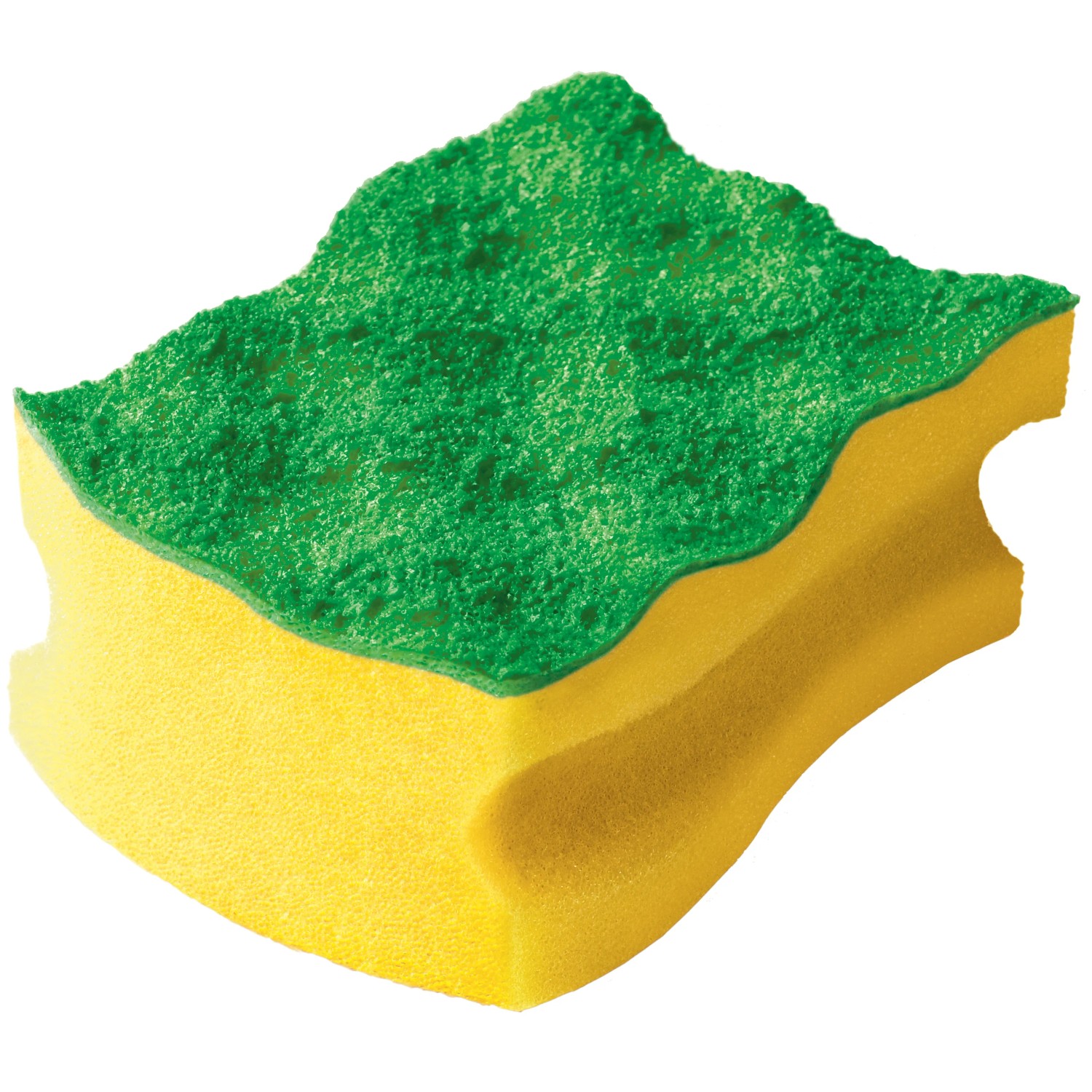 Vileda Topfreiniger Colors, 1 Schwamm mit grüner Scheuerseite und gelbem Schwamm, 4er-Pack.