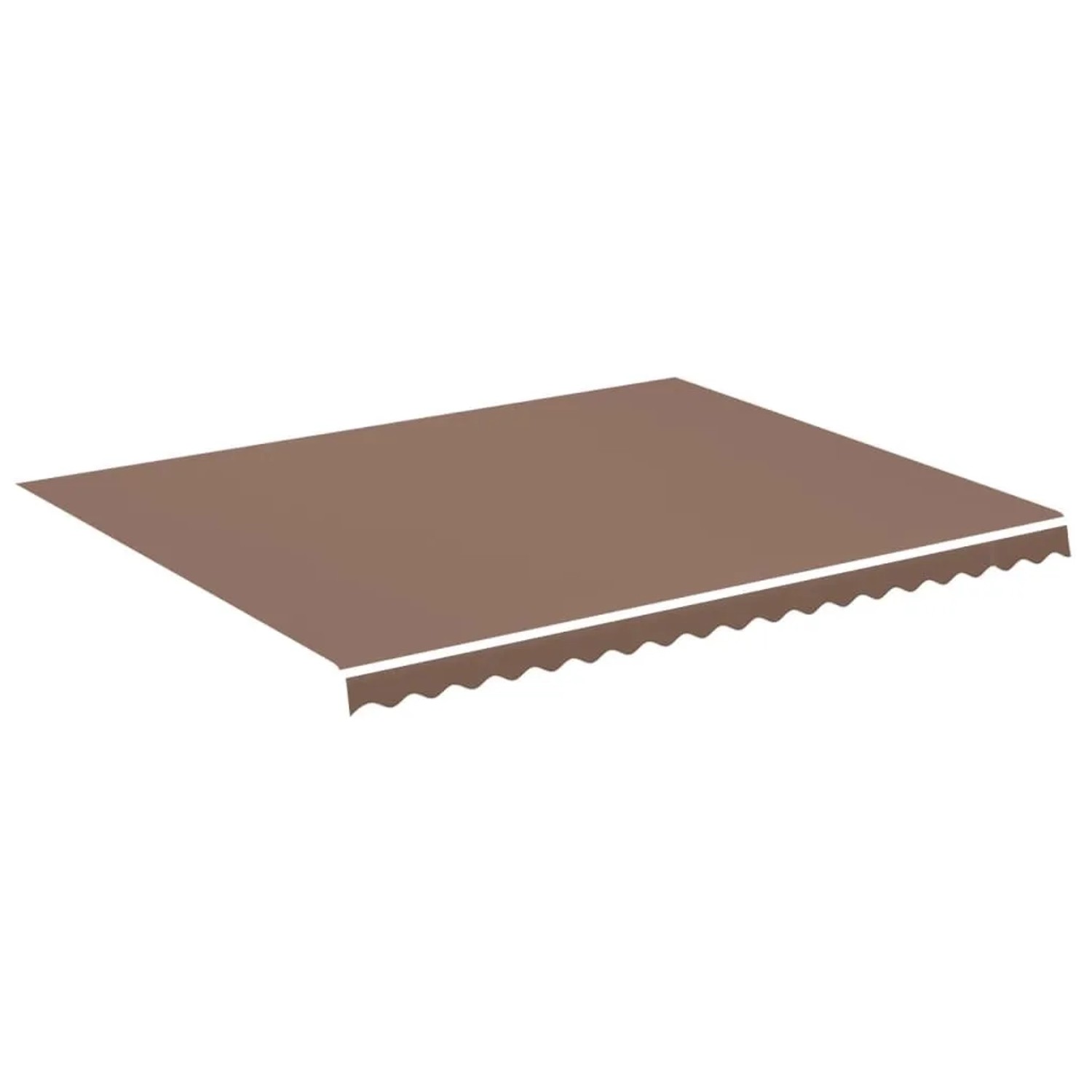 DELUKE Markisenbespannung Markisenstoff Wasserabweisend Reißfest Braun Für 450x350cm Rahmen Markise Mit Volant Markisen Ersatzstoff