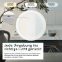 LUXULA LED Deckenleuchte, Lichtfarbe einstellbar (3000K, 4000K, 6000K), Ø229mm, für Bad und Küche.