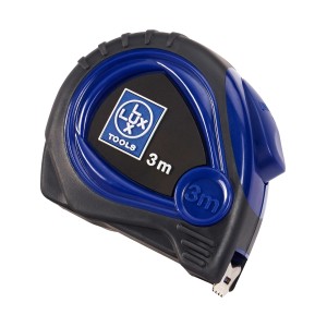 LUX Taschenbandmaß Comfort, 3 m, blau-schwarz, ergonomisch geformt.