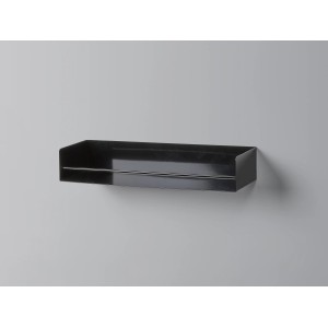 Schwarzes Metall-Regal Kenn, 7x40x12 cm, zur Wandmontage. Regal für zusätzlichen Stauraum.
