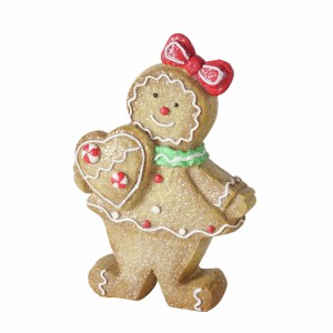 Mehrfarbige Gingerbread Deko-Figur von Boltze, 23 cm, für weihnachtliche Dekoration.
