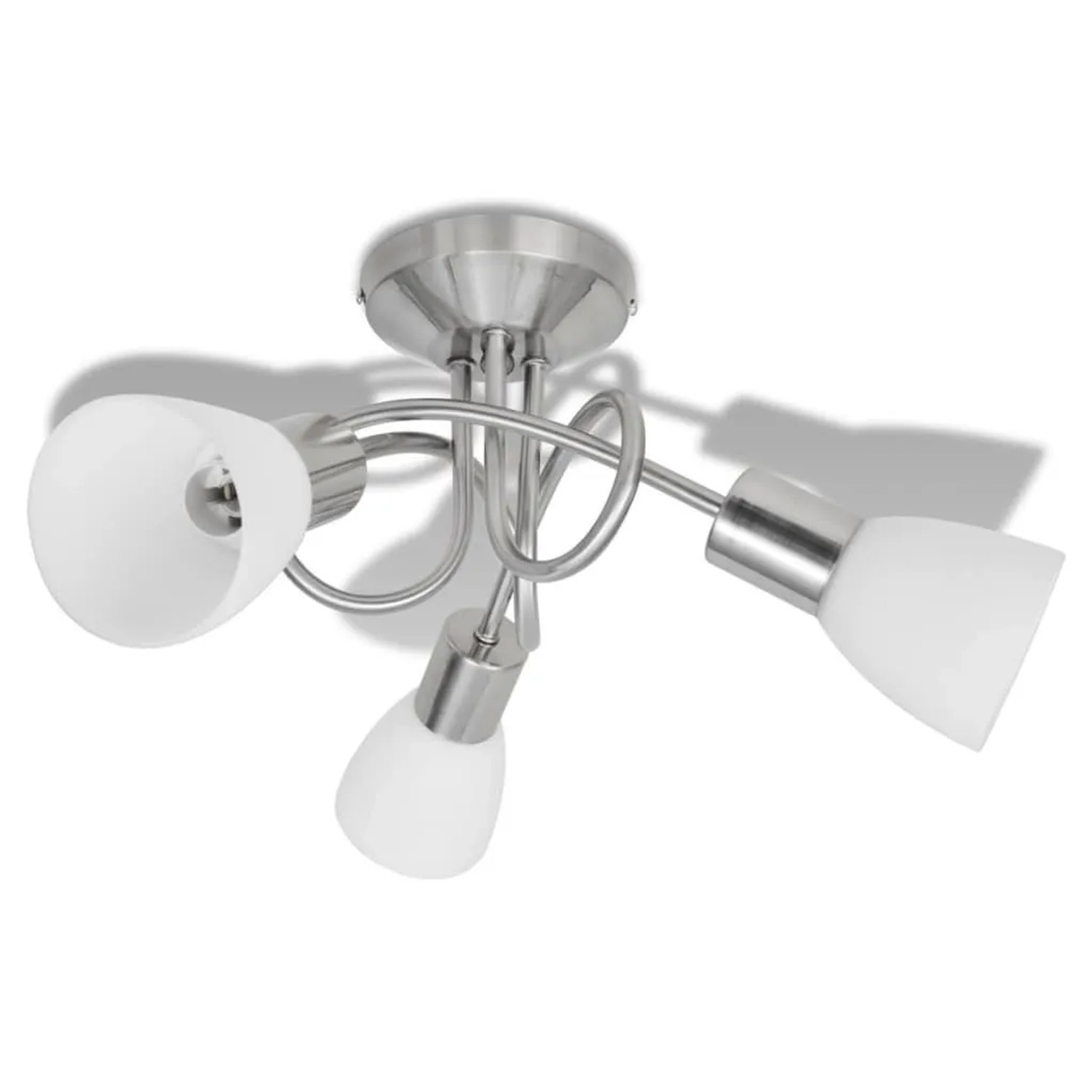 vidaXL Deckenleuchte mit Glas-Lampenschirmen für 3 E14 Glühlampen 240983