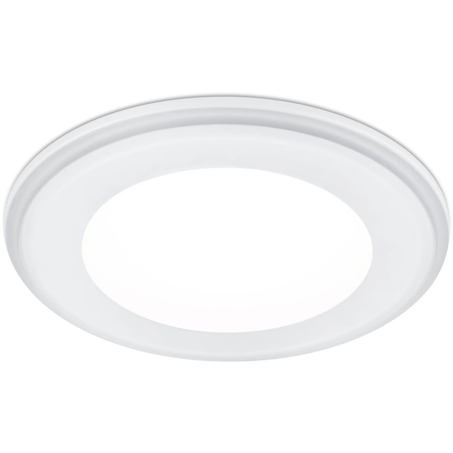 Weißer, matter Trio LED Einbauspot Aura, 10W, 1040 lm. Einbaustrahler für Deckenmontage.