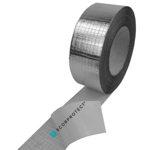 Scorprotect Alu Klebeband, 48mm x 50m, mit Glasgelege für Rohrisolierung.