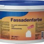 Eimer Fassadenfarbe Weiß, matt, 10 Liter für wetterbeständige Außenanstriche.