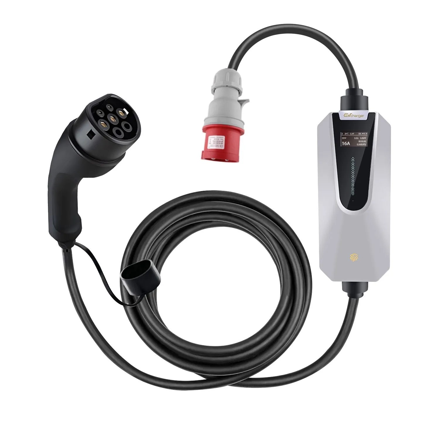 Junsun 11kw Ev Ladegerät Wallbox Mit App 6m 3 Phasig 6-16a