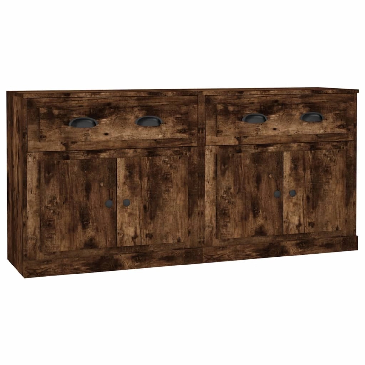 vidaXL Sideboards 2 Stk Räuchereiche Holzwerkstoff 3185268