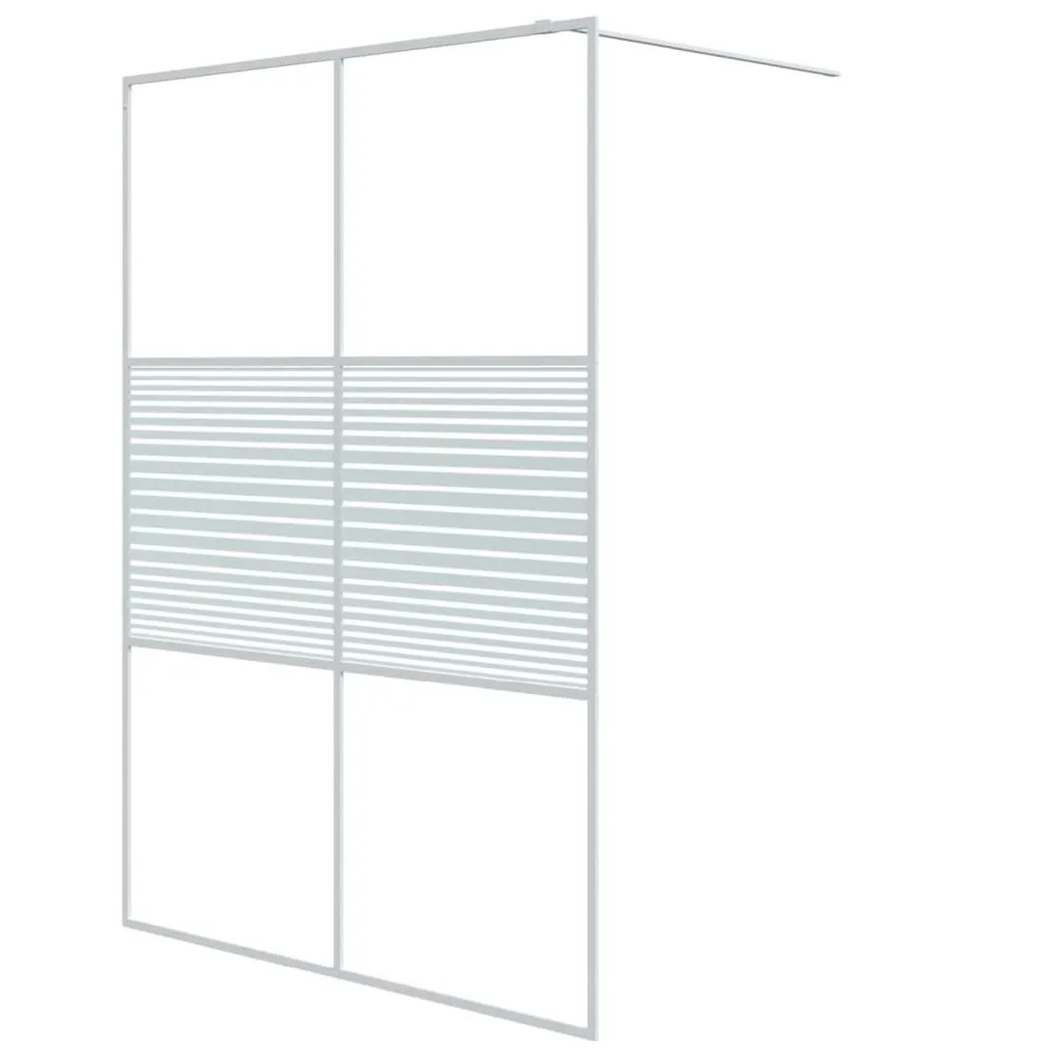 vidaXL Duschwand für Begehbare Dusche Weiß 140x195 cm ESG-Klarglas 152154