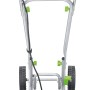 LUX Akku-Bodenhacke A-BH-2x20/28 mit DC-Motor, klappbarer Holm und Rädern für Gartenboden-Bearbeitung.