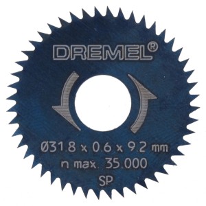 Dremel Kreissägeblatt 546, 31,8 mm Durchmesser für Miniaturwerkzeuge, geeignet für Holz und Laminat.