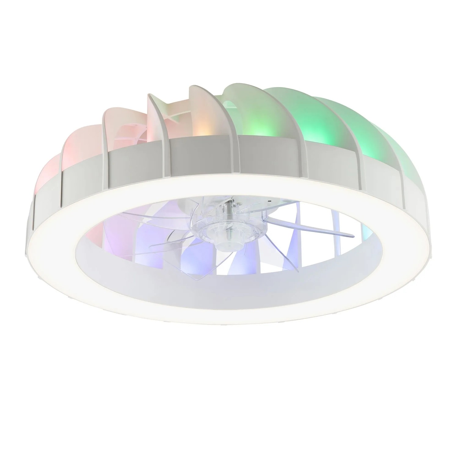 Brilliant LED-Deckenleuchte Fanora mit Ventilator Weiß Ø 46 cm