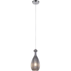 Paul Neuhaus Pendelleuchte Scarlett, rauchfarben, 1-flammig. Hängelampe mit tropfenförmigem Glas.